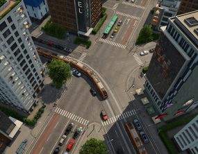 Transport Fever 3 vista de ciudad