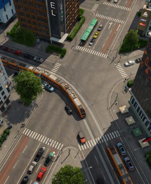 Transport Fever 3 vista de ciudad