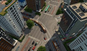 Transport Fever 3 vista de ciudad