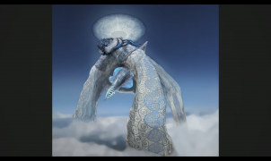 Concept art de un coloso arcano en FFXIV Evercold