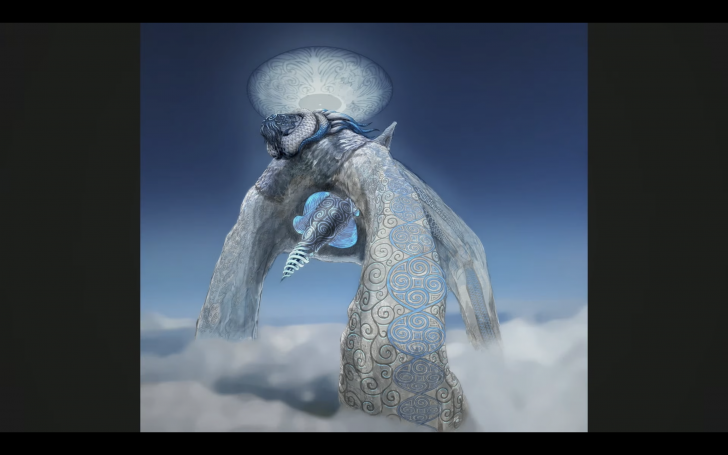 Concept art de un coloso arcano en FFXIV Evercold