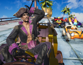 Capitán Majima en Sonic Racing CrossWorlds