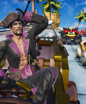 Capitán Majima en Sonic Racing CrossWorlds