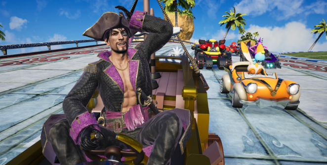 Capitán Majima en Sonic Racing CrossWorlds