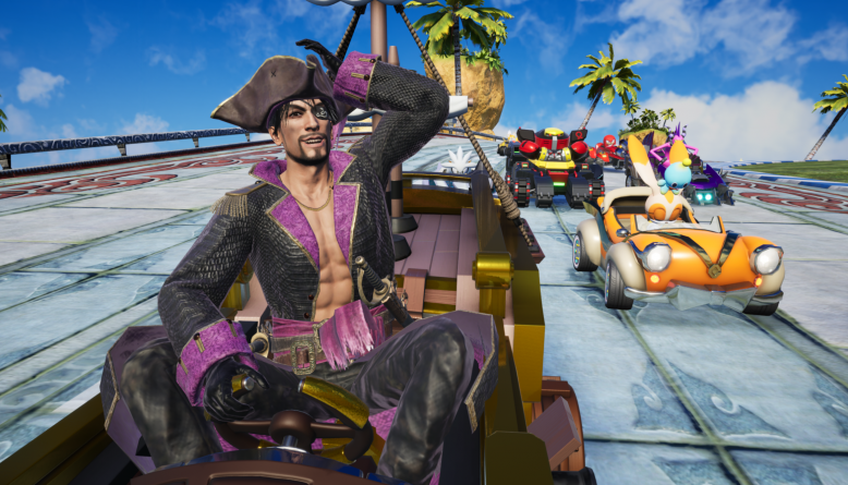 Capitán Majima en Sonic Racing CrossWorlds