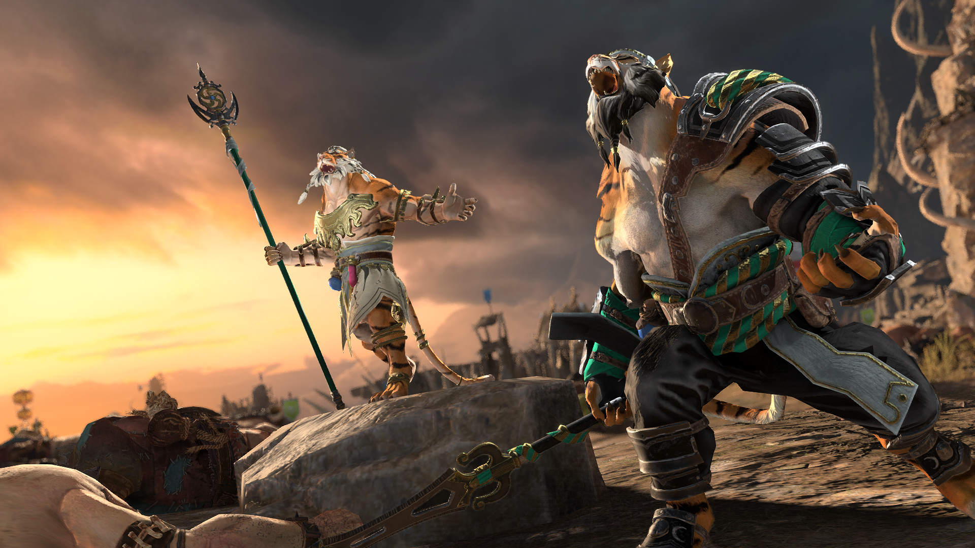 Unidad Clawspeaker Sawai de los Guerreros Tigre en Total War WARHAMMER III