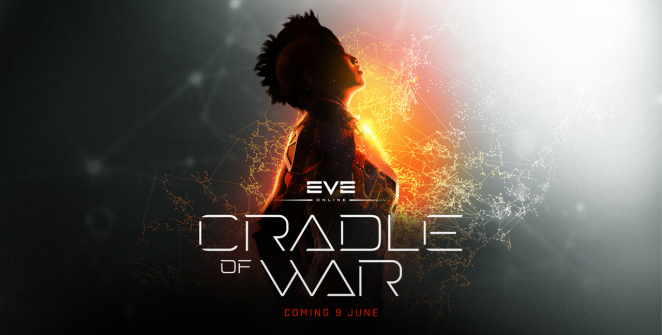 EVE Online Cradle of War expansion key art - lanzamiento 9 de junio 2026