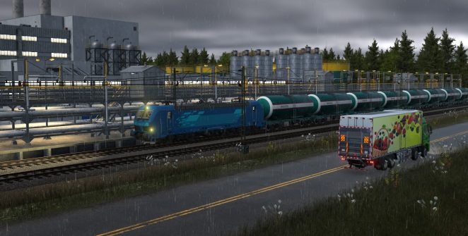 Estación de tren industrial en Transport Fever 3