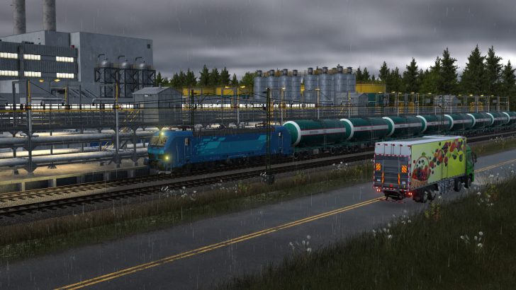 Estación de tren industrial en Transport Fever 3