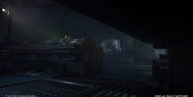 Alien Isolation 2 gameplay screenshot - huida del xenomorfo en el prólogo