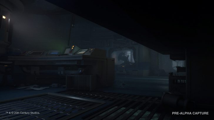 Alien Isolation 2 gameplay screenshot - huida del xenomorfo en el prólogo