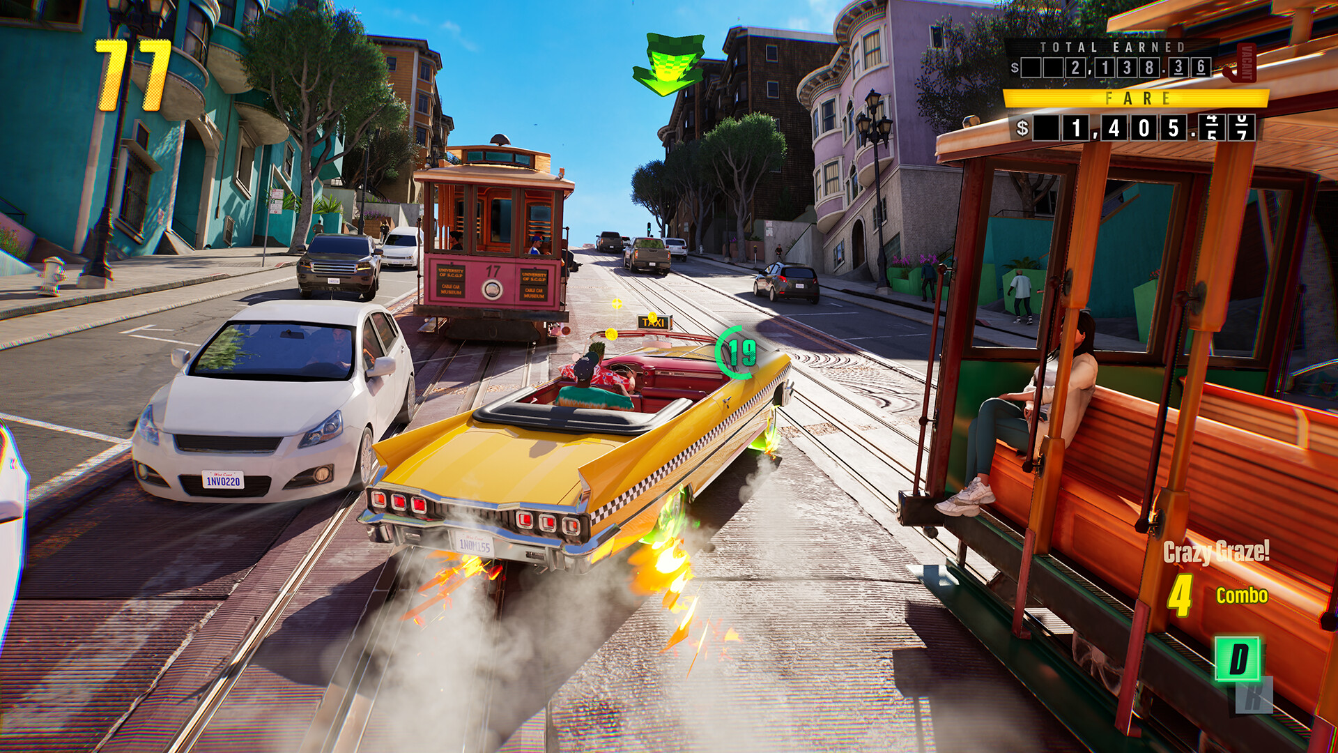 Gameplay de Crazy Taxi: World Tour en una ciudad