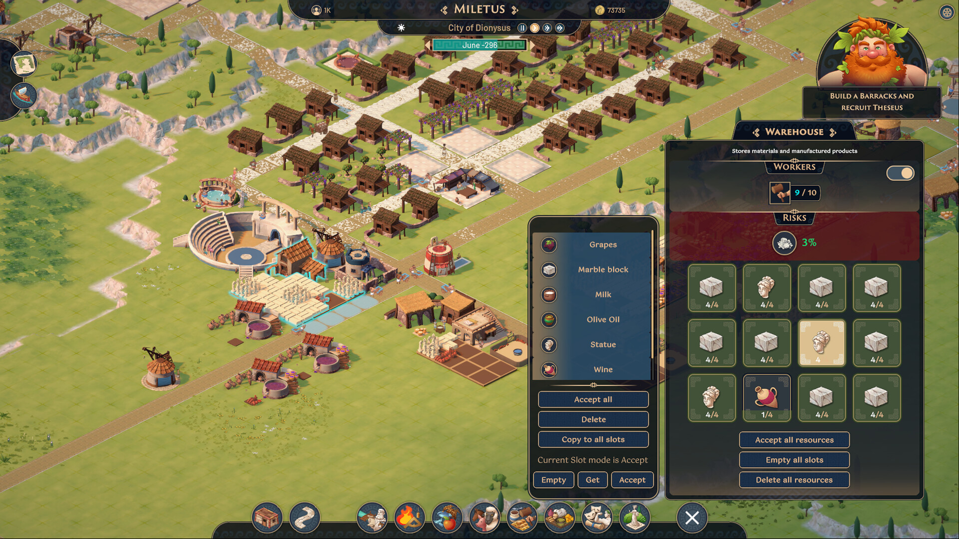 Theos: Cities of Myth — ciudad griega en expansión