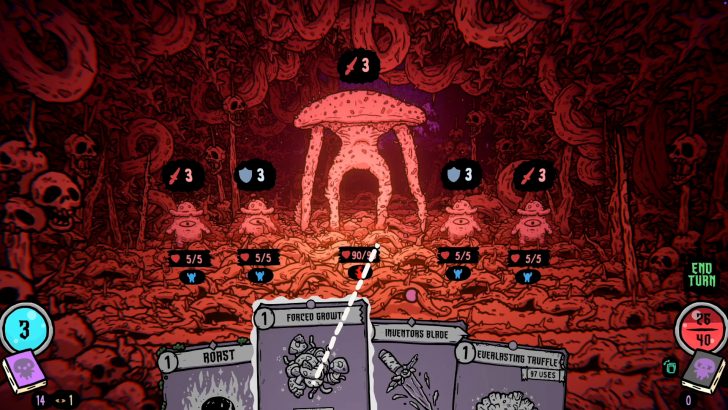 Shroom and Gloom - captura de dungeon con enemigos fúngicos