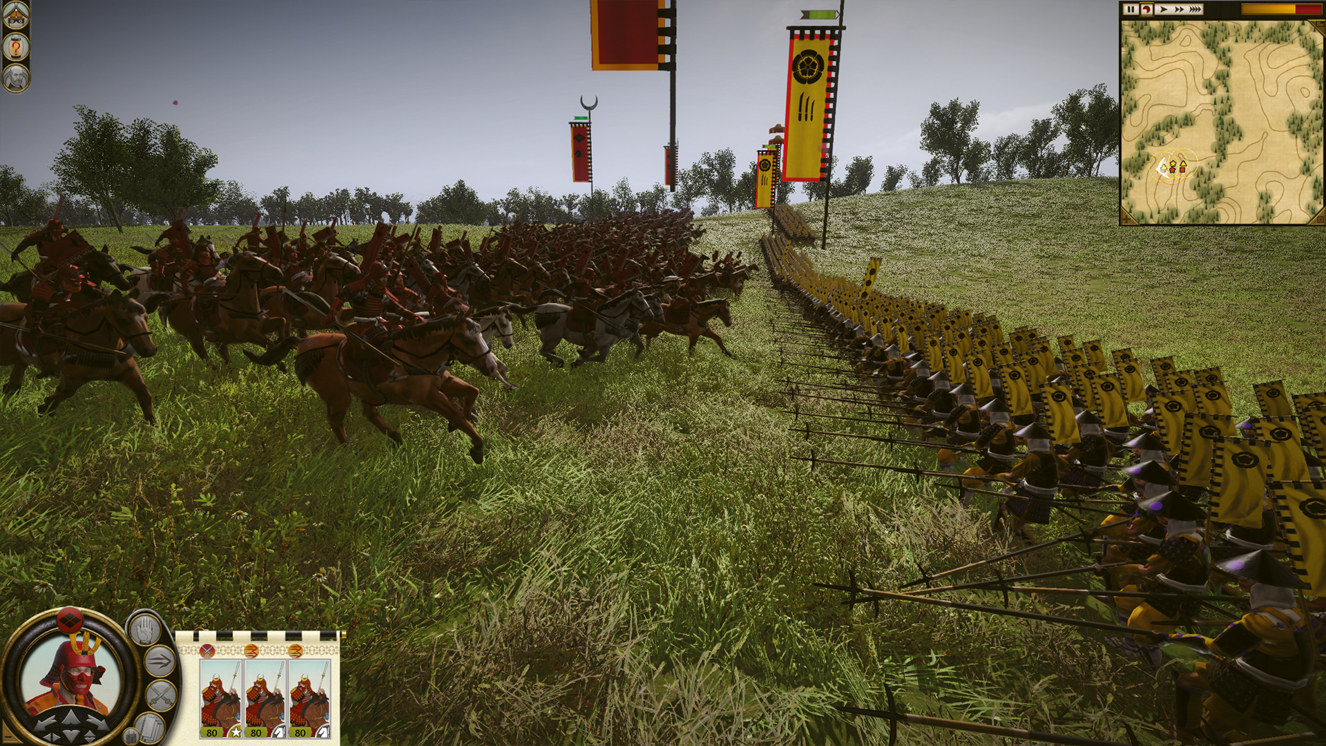 Caballería cargando en Total War SHOGUN 2 edición completa