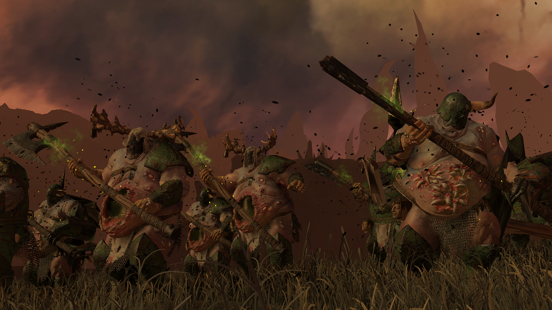Reyes de la Plaga Pútridos, unidad de Nurgle en Total War WARHAMMER III
