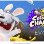 Rabbids Color Chaos - personaje Rabbid con casco EVA en escenario urbano