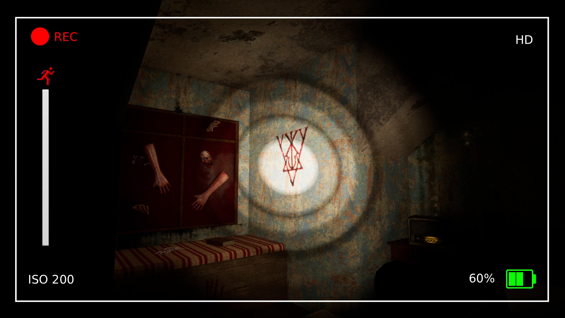 Abyzou Rituals: The Manson Case - símbolo ocultista en la pared