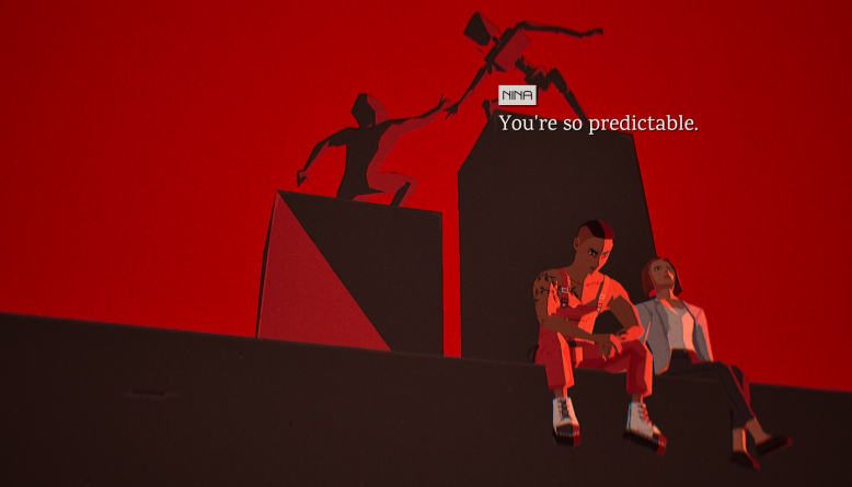 Virtue and a Sledgehammer, captura de pantalla del combate con mazo contra androides